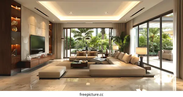 Cozy Contemporary Living Room with Modern Furniture