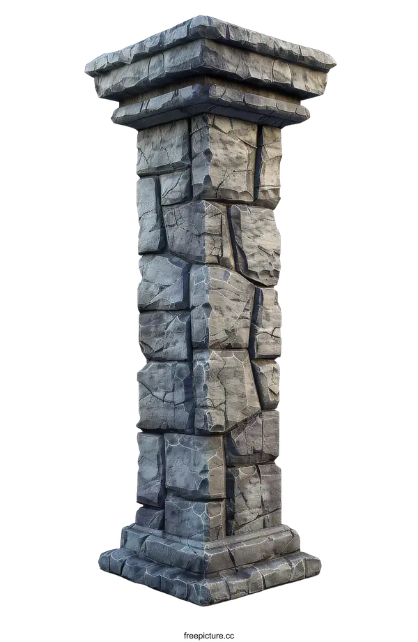 [Transparent Background PNG]Stone Pillar Isolated on transparent background