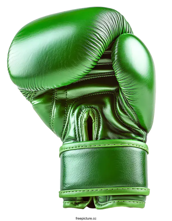 [Transparent Background PNG]Closeup Bright Green Boxing Glove