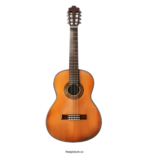 [Transparent Background PNG]Acoustic Guitar on White Background