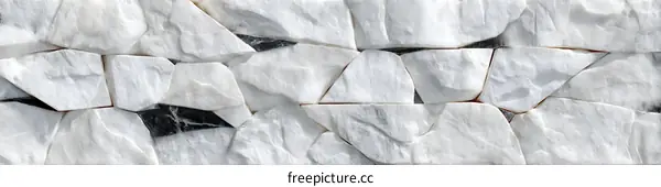 White Stone Wall Pattern Design
