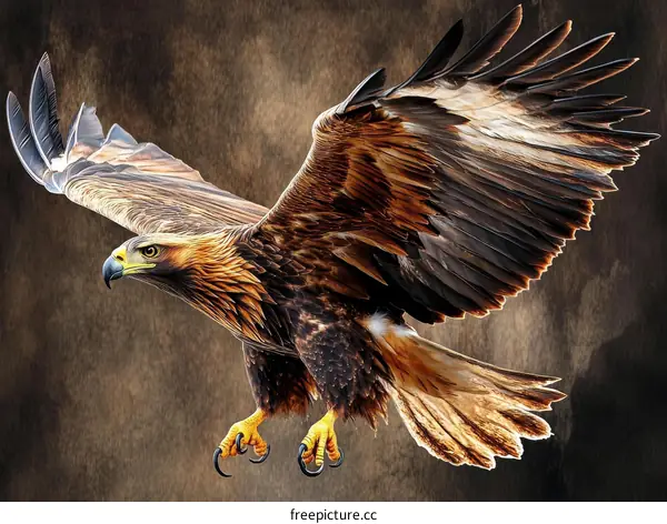 Majestic Golden Eagle in Flight