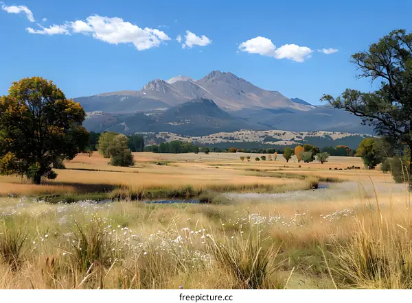 mountain field meadow nature landscape