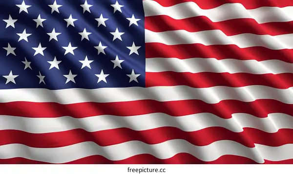 Waving American Flag