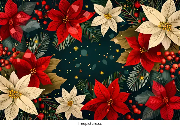 Christmas Floral Illustration