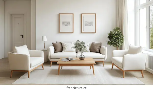 Modern Scandinavian Living Room Interior Design