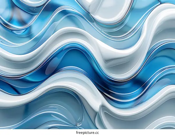 Blue and white waves