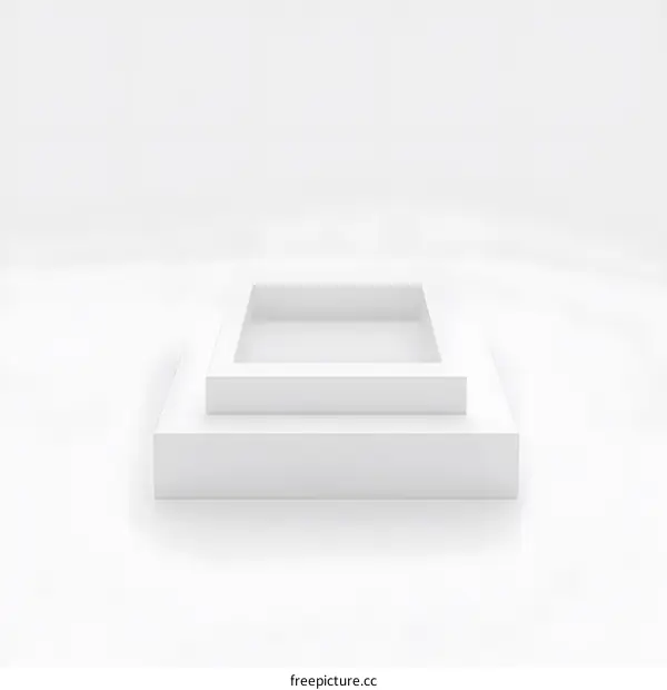 White Minimalist Stage Podium for Product Display