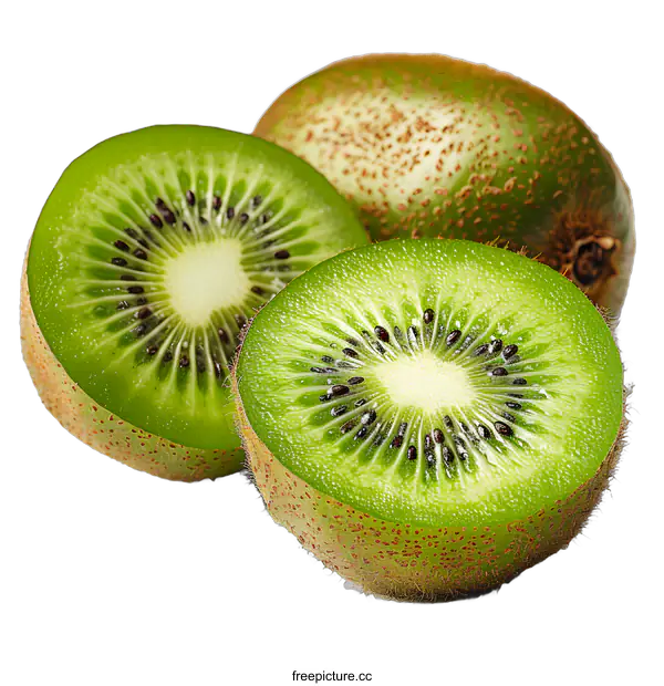 [Transparent Background PNG]Fresh Kiwi Fruit Slices