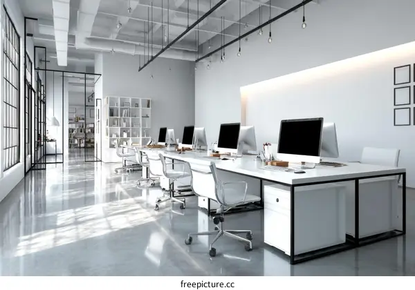 Modern Minimalist Office Space Design