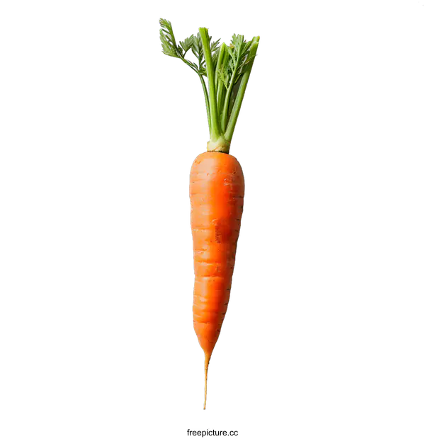 [Transparent Background PNG]Single Carrot on White Background
