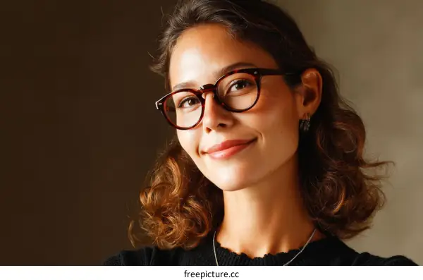 Close-up Portrait of a Woman with Glasses