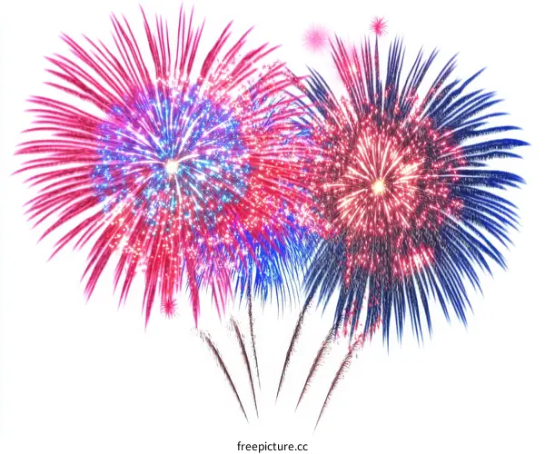 Colorful Fireworks Display Explosions