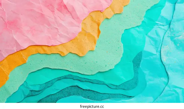 pastel color abstract paper cut background