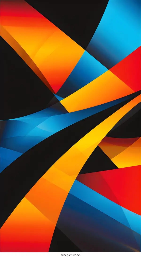 Abstract Geometric Shapes with Vibrant Colors