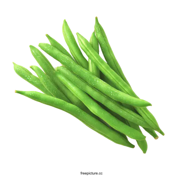 [Transparent Background PNG]Fresh Green Beans Close-up