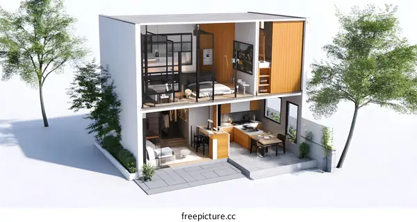 Modern Minimalist Home Design With Open Floor Plan