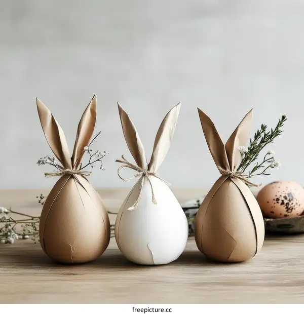 Creative Easter Eggs with Paper Bunny Ears