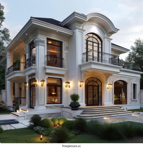 Elegant Mansion Exterior Design