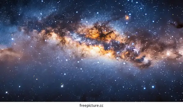 Amazing space background with stars and nebula