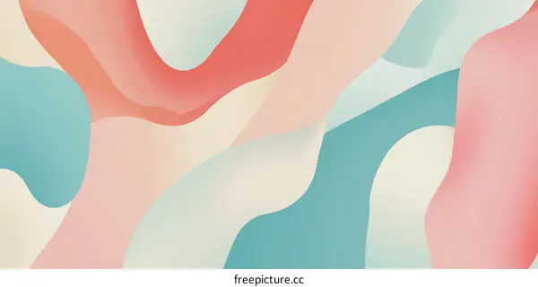 Abstract Background With Wavy Pastel Colors