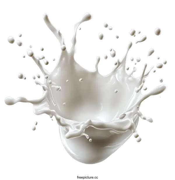 [Transparent Background PNG]Milk Splash Abstract Illustration