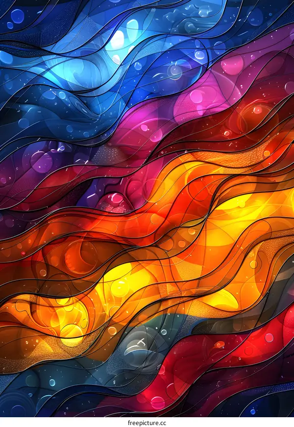 Colorful Abstract Wavy Pattern