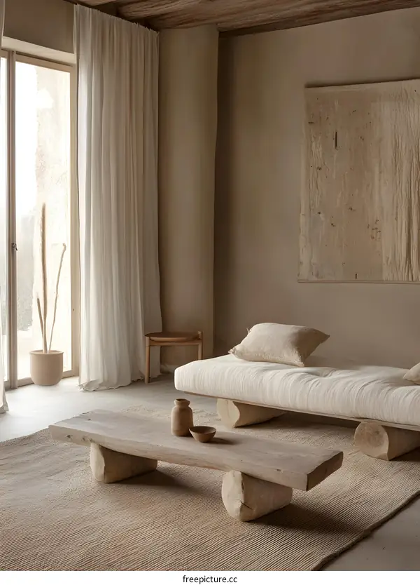 Minimalist Living Room Interior Design With Natural Elements