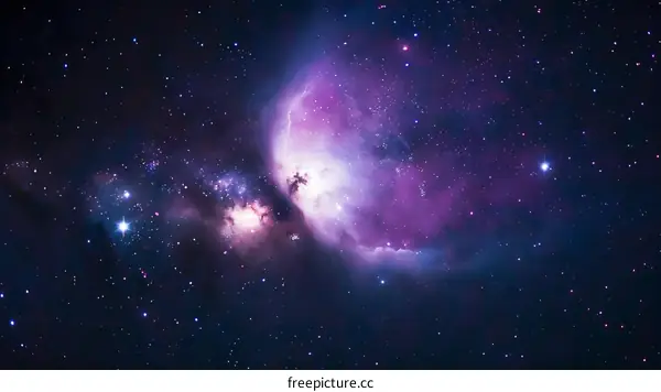 Orion Nebula in Stunning Purple and Blue Colors