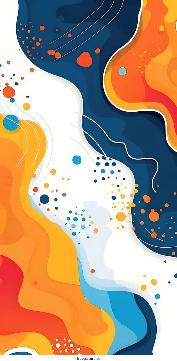 Abstract Colorful Wavy Background Design