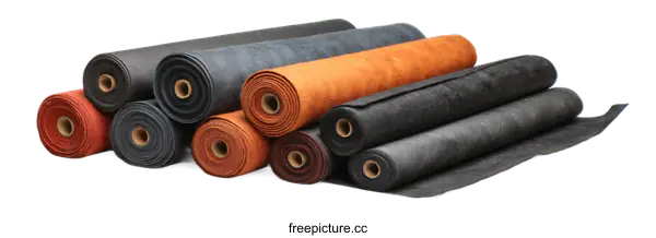 [Transparent Background PNG]Assorted Rolls of Colored Building Material