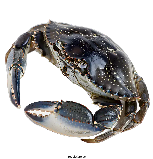 [Transparent Background PNG]A blue crab on a white background