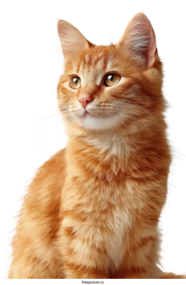 [Transparent Background PNG]Adorable Ginger Kitten Portrait