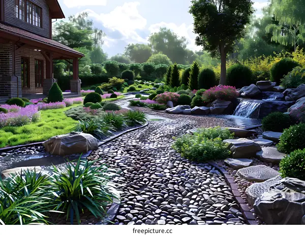 Garden landscape design renderings