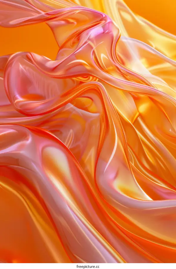 Pink and orange abstract shapes