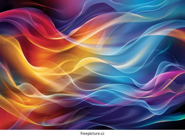 Abstract Colorful Flowing Lines