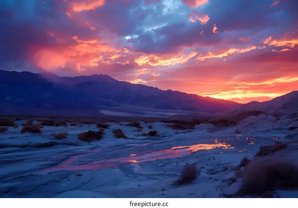 sunset in the mountains