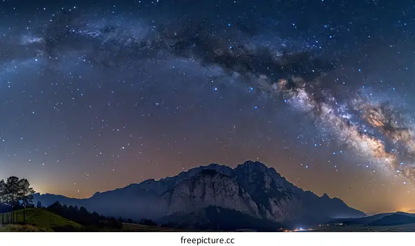 Starry Night Over the Mountains