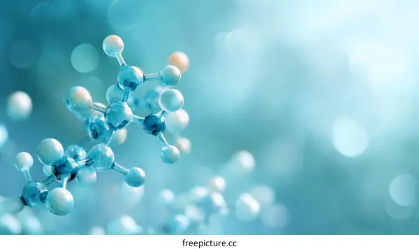 Molecular Structure Scientific Illustration Background