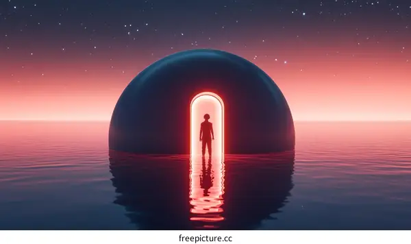 Futuristic Portal to Another Dimension