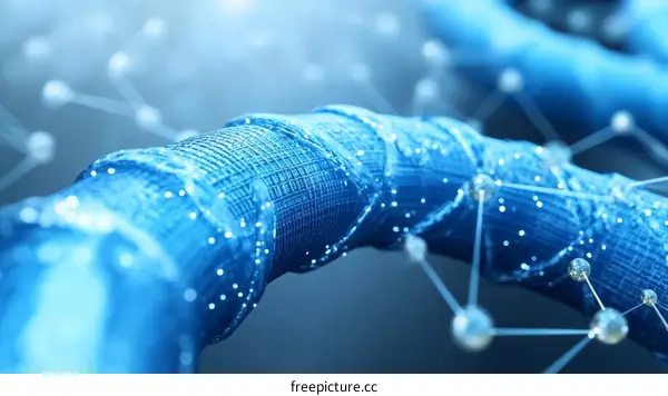 Abstract Blue Network Structure Illustration