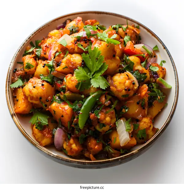 Spicy Potato Dish with Herbs