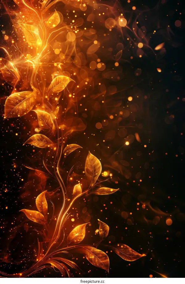 Luminous Bloom Ablaze with Nature's Energy