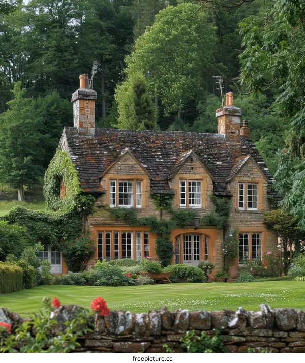English cottage in the countryside