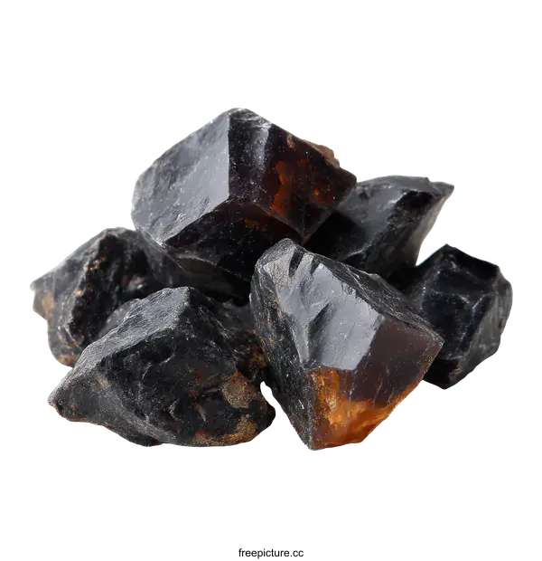 [Transparent Background PNG]Dark Colored Crystals Pile Close Up
