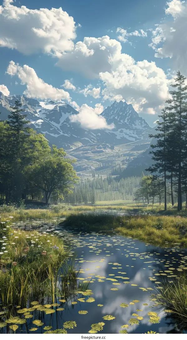 Tranquil Mountain Lake Reflecting Nature's Beauty