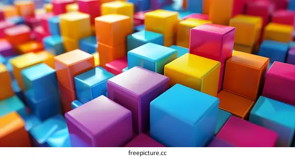 Colorful 3D Cubes