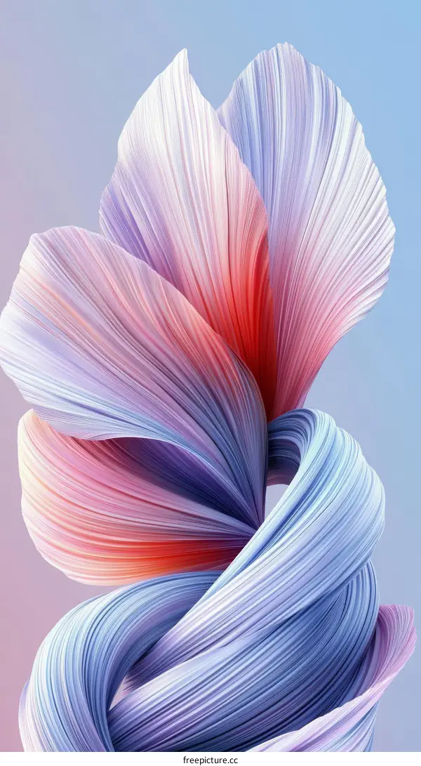 Abstract Colorful Flowing Fabric Design