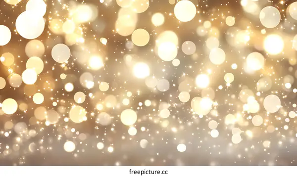 Golden Sparkling Bokeh Background Image