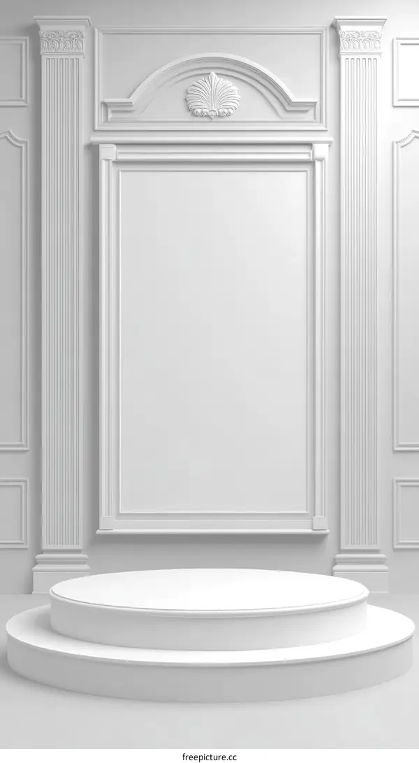 Elegant White Architectural Display Stand